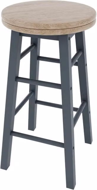 FORGEVIO Wooden Revolving Bar Stools in Grey – 1