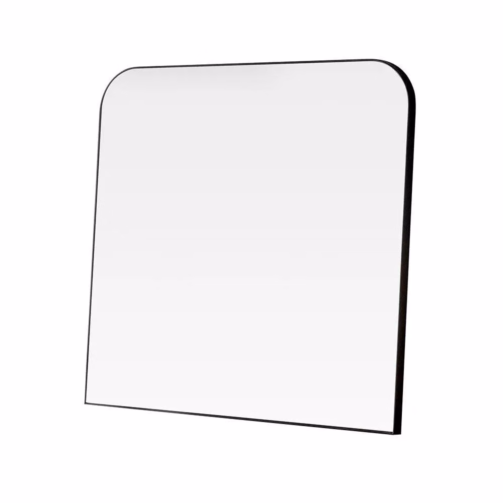 Yearn Mirrors Minimalist Large Black Square Mantle Mirror W: 100 cm, H: 100 cm – 3