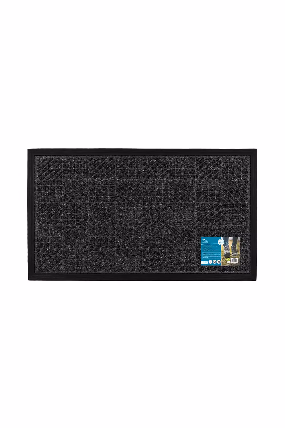 JVL Firth Tile Rubber Backed Doormat, Anthracite Grey, W: 40 cm, D: 70 cm – 2