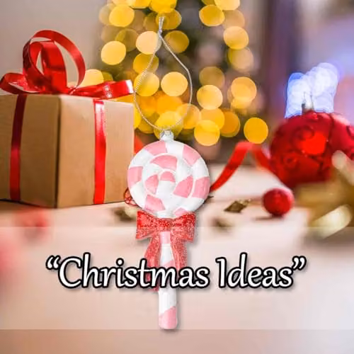 VFM e-Store Pink Striped Glass Lollipop Christmas Tree Ornament, H 18.6 x W 7.6 x D 2 cm – 5
