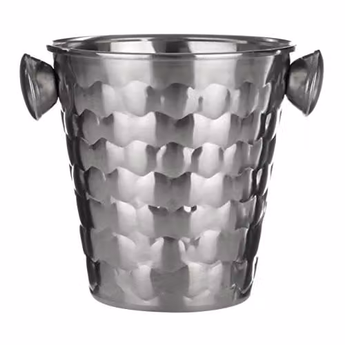 Orsina Honey Bee Ice Bucket with Handles in Silver Stainless Steel, W/D/H: 14 x 17 x 14 cm