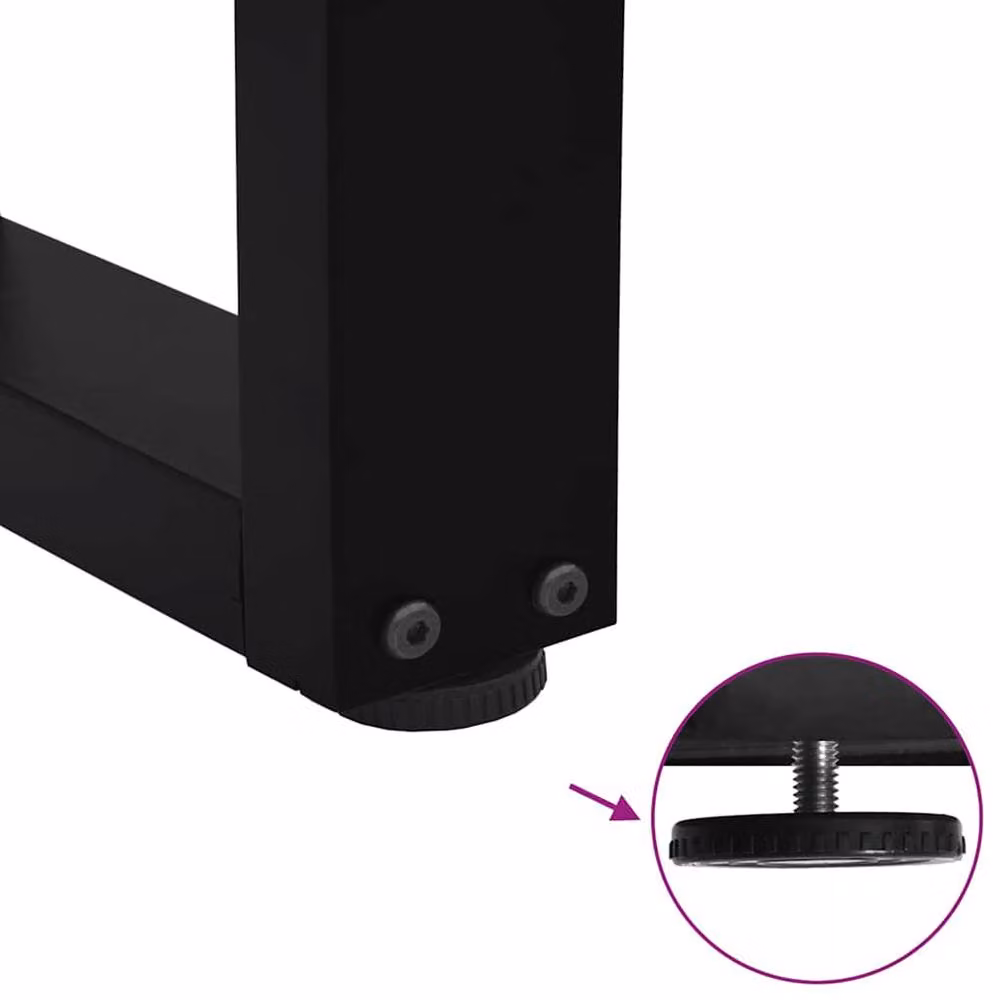Berkfield Home Modern V-Shape Dining Table Legs, 2 Pieces, Black Steel, H: 72-73.3 cm x W: 90 cm – 6