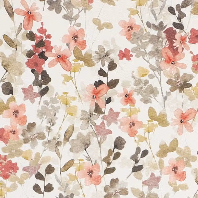 Ante Decor Zoe Fabric in Pink and Multicolour