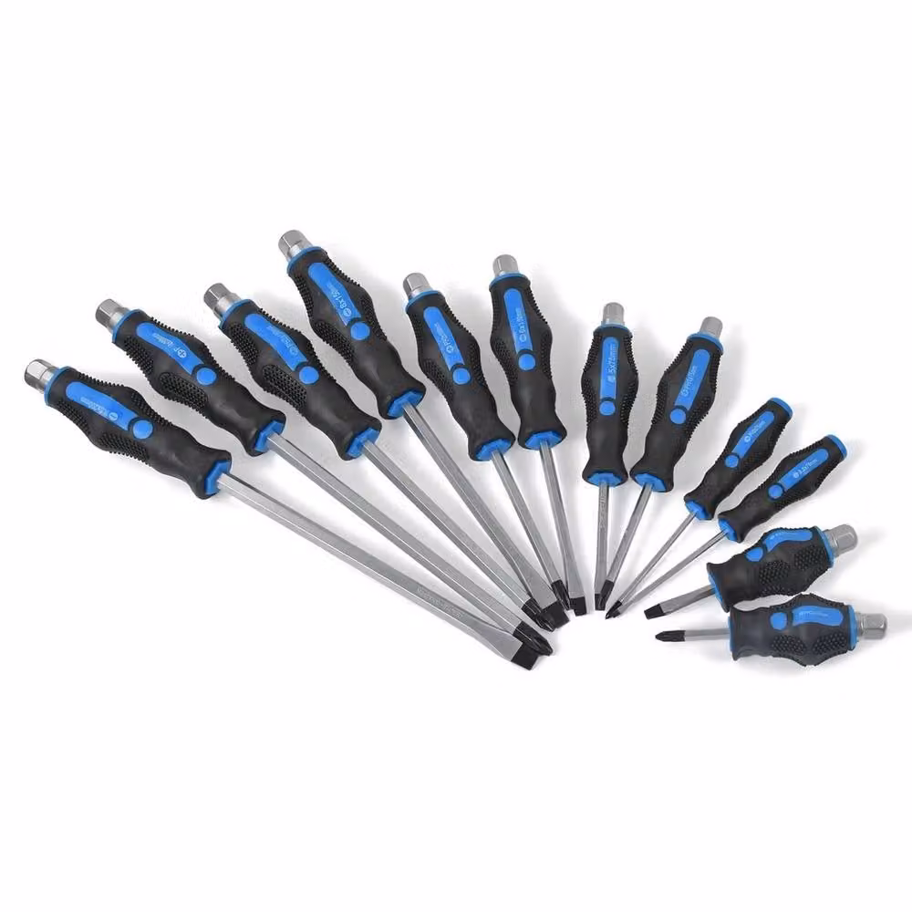 VOGREX 12-Piece Heavy Duty Magnetic Phillips Screwdriver Set in Blue and Multicolour – 5