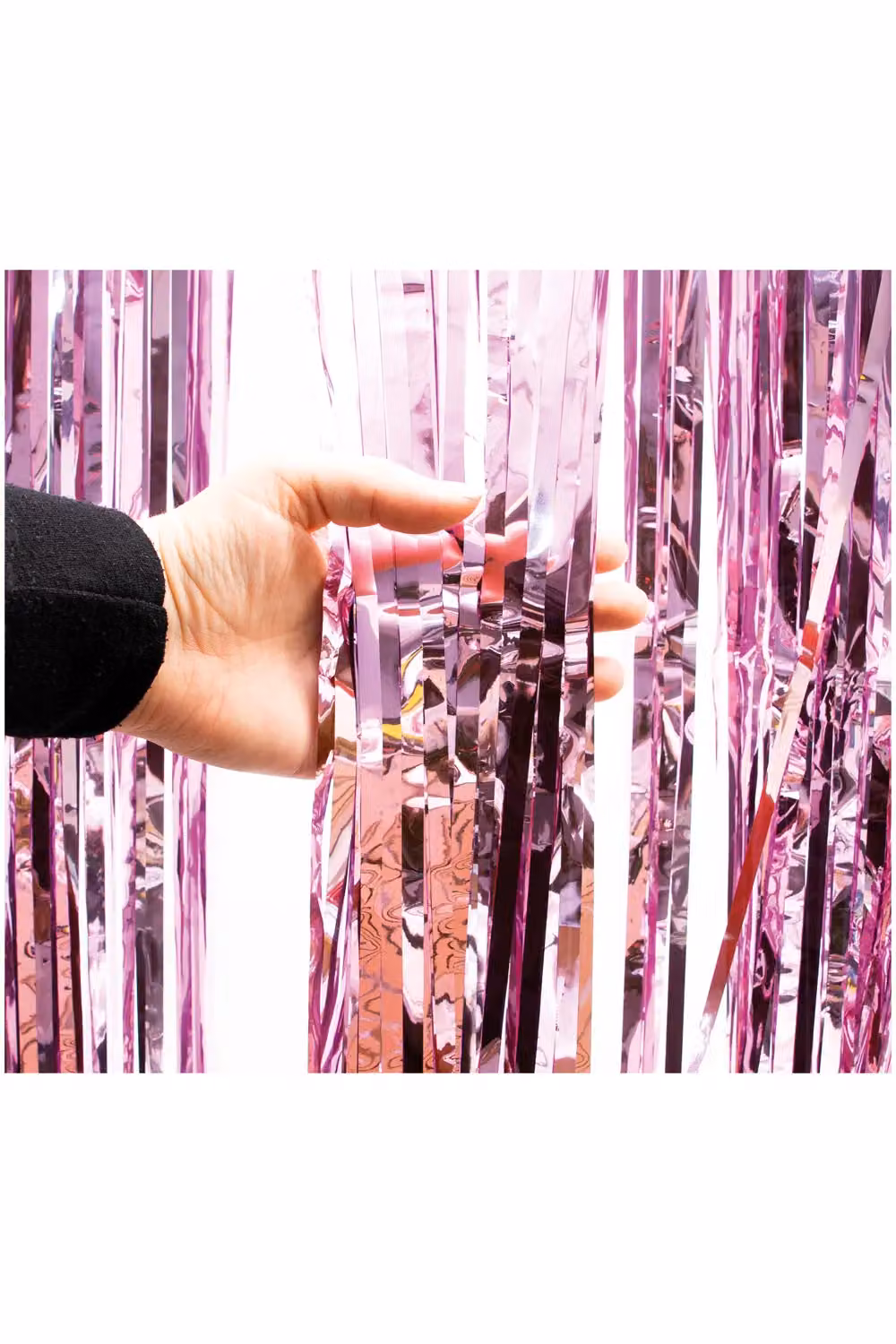 Netagon Shimmer Tinsel Curtain, Pink, W: 100 cm, H: 250 cm – 5