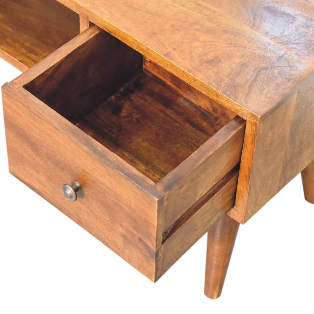 STILVORA Rectangular Mango Wood Coffee Table in Brown – 3