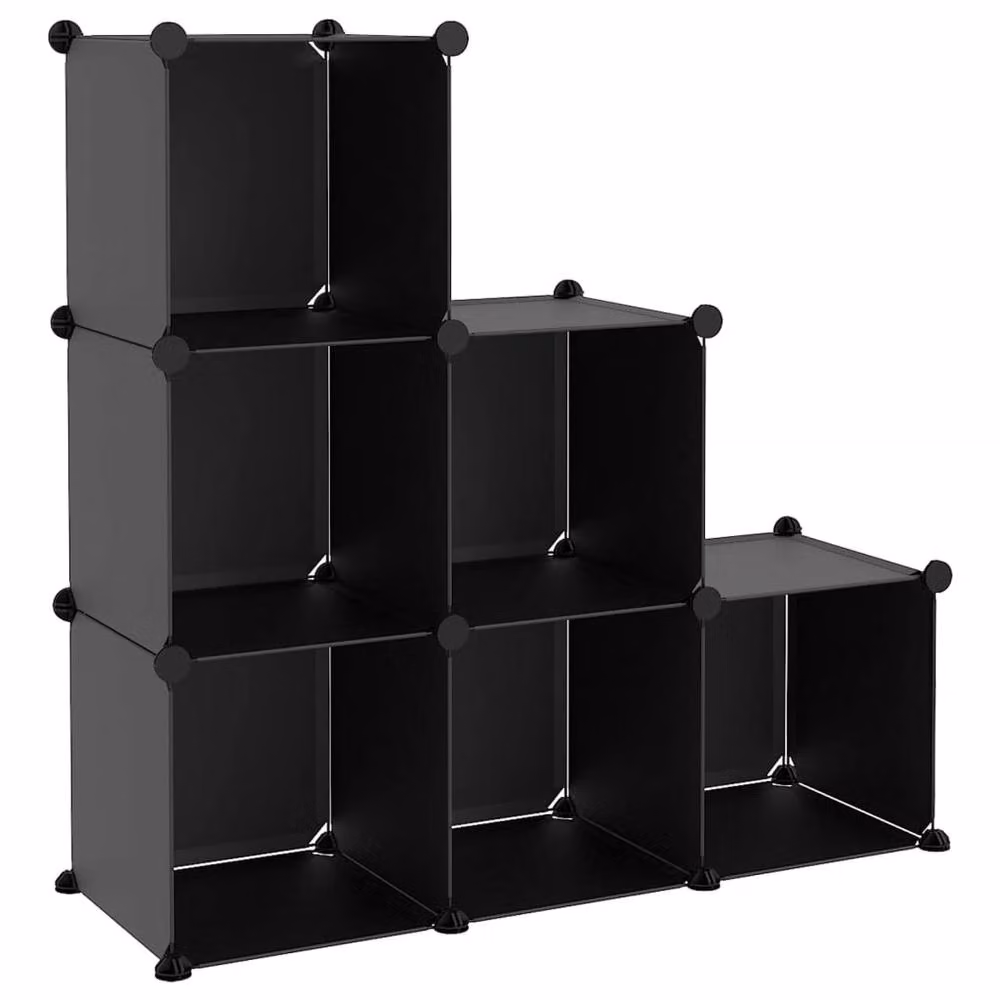 Berkfield Home 6-Cube Freestanding Storage Organiser in Black – 3