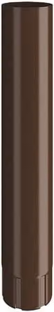 Lindab Galvanised Steel Intermediate Downpipe, Brown, Diameter: 75 mm, Length: 0.5 m