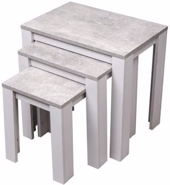 Kosy Koala Set of 3 Stone Grey Effect Nest of Tables