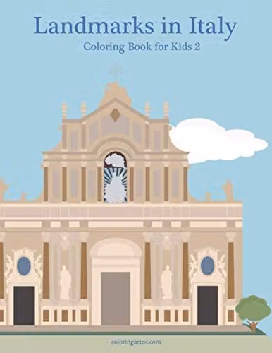 Landmarks in Italy Coloring Book for Kids 2 by Independently Published, Multicolour