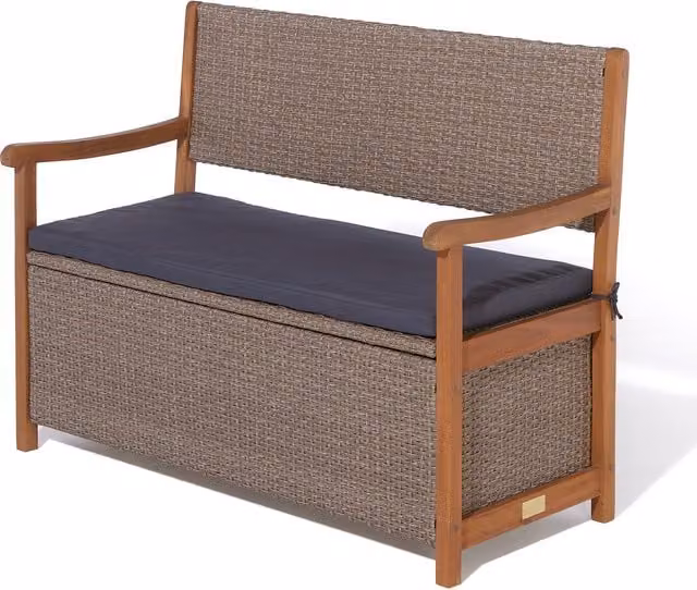 Rowlinson Alderley Rattan Storage Bench in Natural Weave