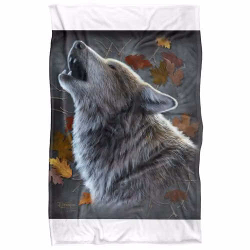 JQ Licensing Howling Wolf Silky Touch Super Soft Fleece Throw Blanket, Multicolour, W/D/H: 91 x 147 cm – 1