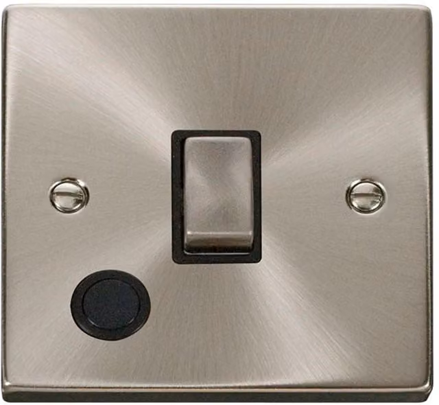 SE Home 1 Gang 20A Ingot DP Switch with Flex in Satin Brushed Chrome and Metallic Silver