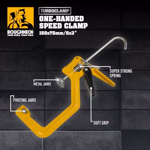 Roughneck TurboClamp One-Handed Speed Clamp, Yellow, 150 mm – 2
