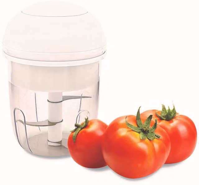Creative Products Push and Chop Rechargeable Electric Mini Food Chopper in White