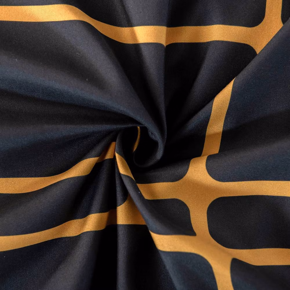Pamposh Black and Gold Reversible Microfibre Duvet Cover Set, King Size, 180 x 200 cm – 7