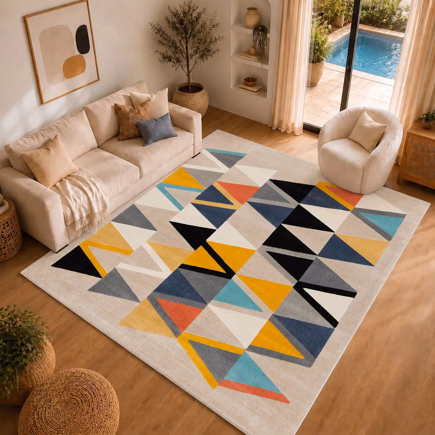 Livabliss City Geometric Modern Taupe Rug, W: 160 cm, D: 220 cm – 9