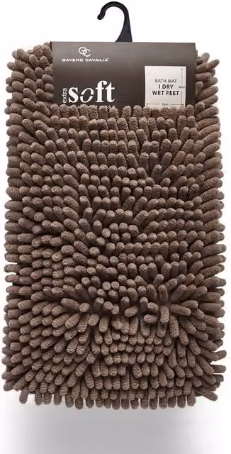 Gaveno Cavailia Miami Chenille Loop Faux Fur Bath Mat in Camel, W: 50 cm, D: 80 cm – 1
