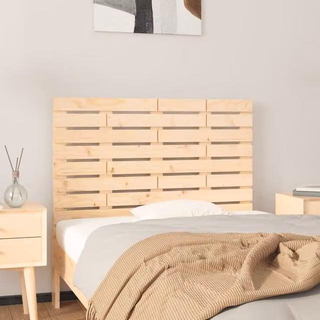 Berkfield Home Rustic Solid Wood Pine Wall Headboard in Brown, W: 96 cm, D: 3 cm, H: 63 cm – 1