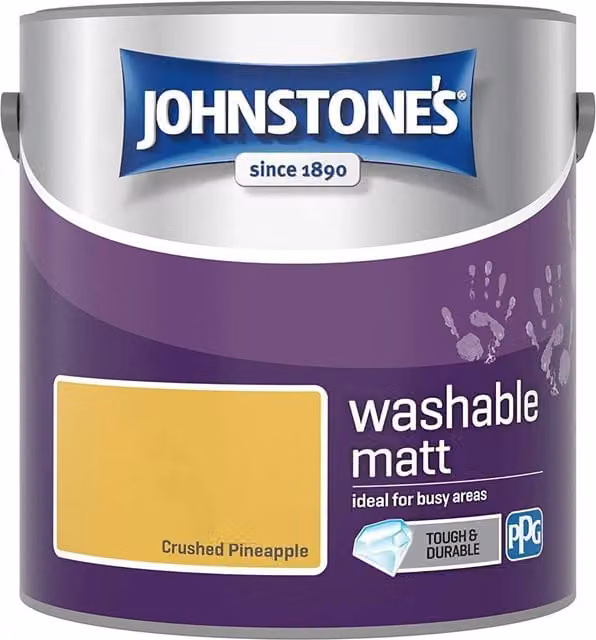 Johnstones Washable Matt Latex Paint in Yellow