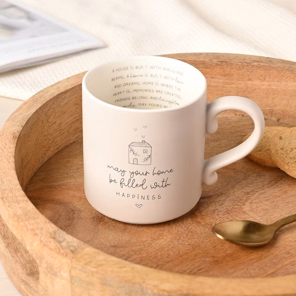Moments Happy Home Ceramic Mug in White – 2