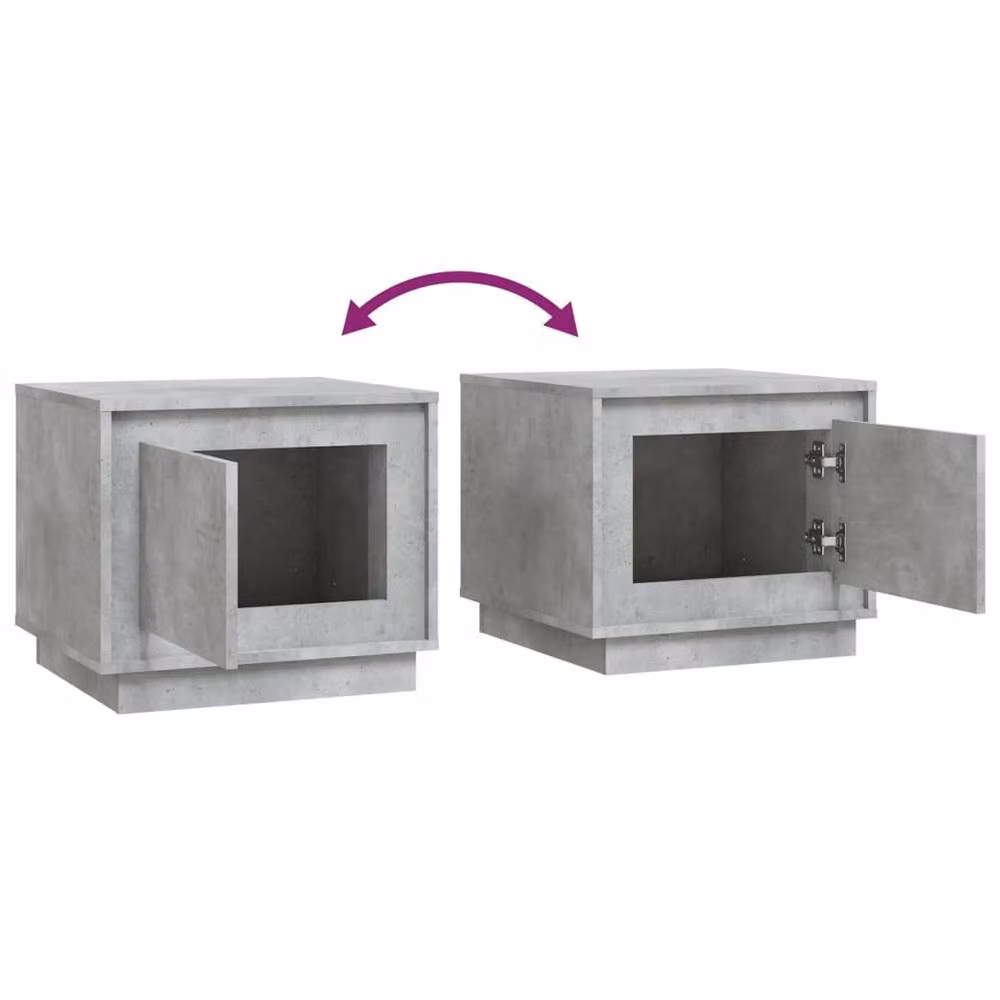 Berkfield Home Decorative Coffee Table in Concrete Grey, W/D/H: 51 x 50 x 44 cm – 2