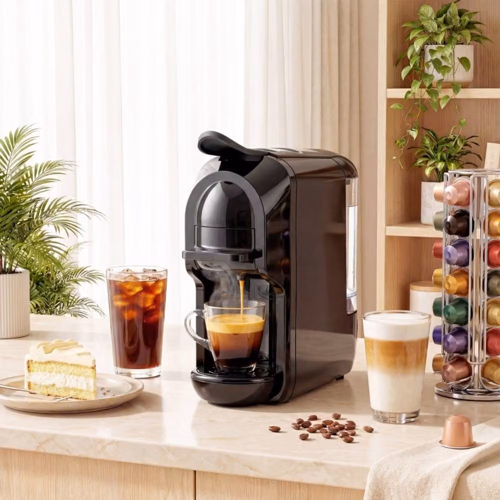 Rolipo Multi Capsule Pod Coffee Machine with 19 Bar Pressure and 0.6 l Removable Tank, Black – 2