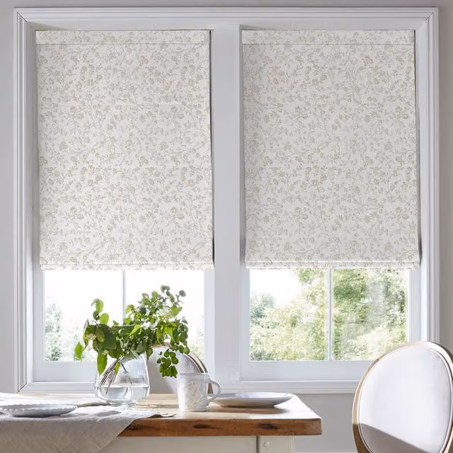 Laura Ashley Aria Made To Measure Blackout Roman Blind in Dove Grey