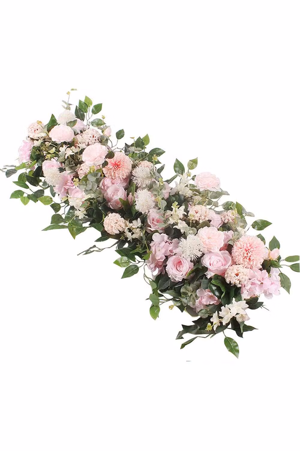 Garden Sanctuary Multicolour Mixed Floral Hanging Flower Swag with Pink and Green Leaves for Wedding, Birthday or Party Backdrops – 2