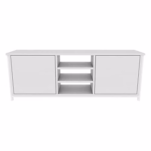 Decorotika Otis Modern TV Unit in White, W: 140 cm, D: 35 cm, H: 51 cm