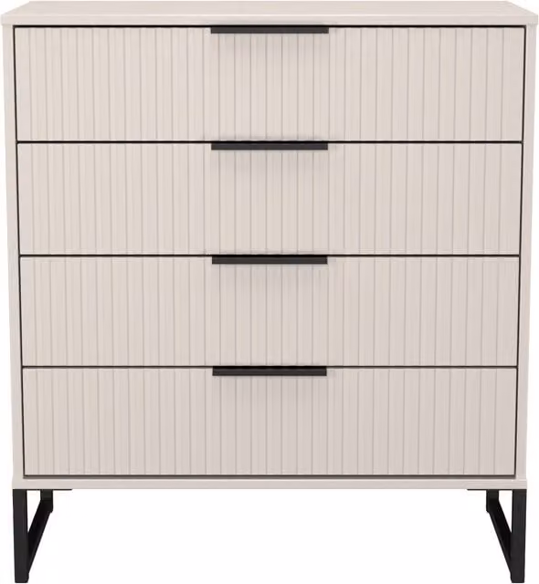 2 U Menai 4 Drawer Chest in Taupe, Ready Assembled