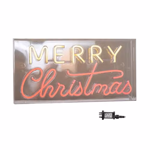Samuel Alexander Merry Christmas Neon Flex Sign in Warm White and Red, 43cm – 4