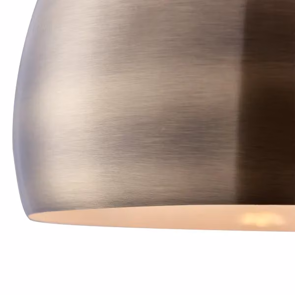 Teamson Home Modern Curved Arc Floor Lamp with Bell Shade and Marble Base in Gold/Brass – 3