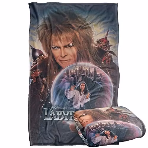 LOGOVISION Labyrinth Trapped In The Glass Super Soft Fleece Throw Blanket, Multicolour, W/D/H: 91 x 147 cm – 1