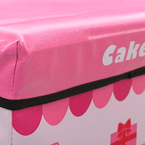 Premier Housewares Children's Cake Shop Design Storage Box and Seat, Pink, H x W x D: 49 x 31 x 31 cm – 2