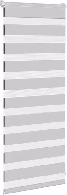 Berkfield Home Elegant Zebra Blind in Light Grey, W: 55 cm, H: 100 cm