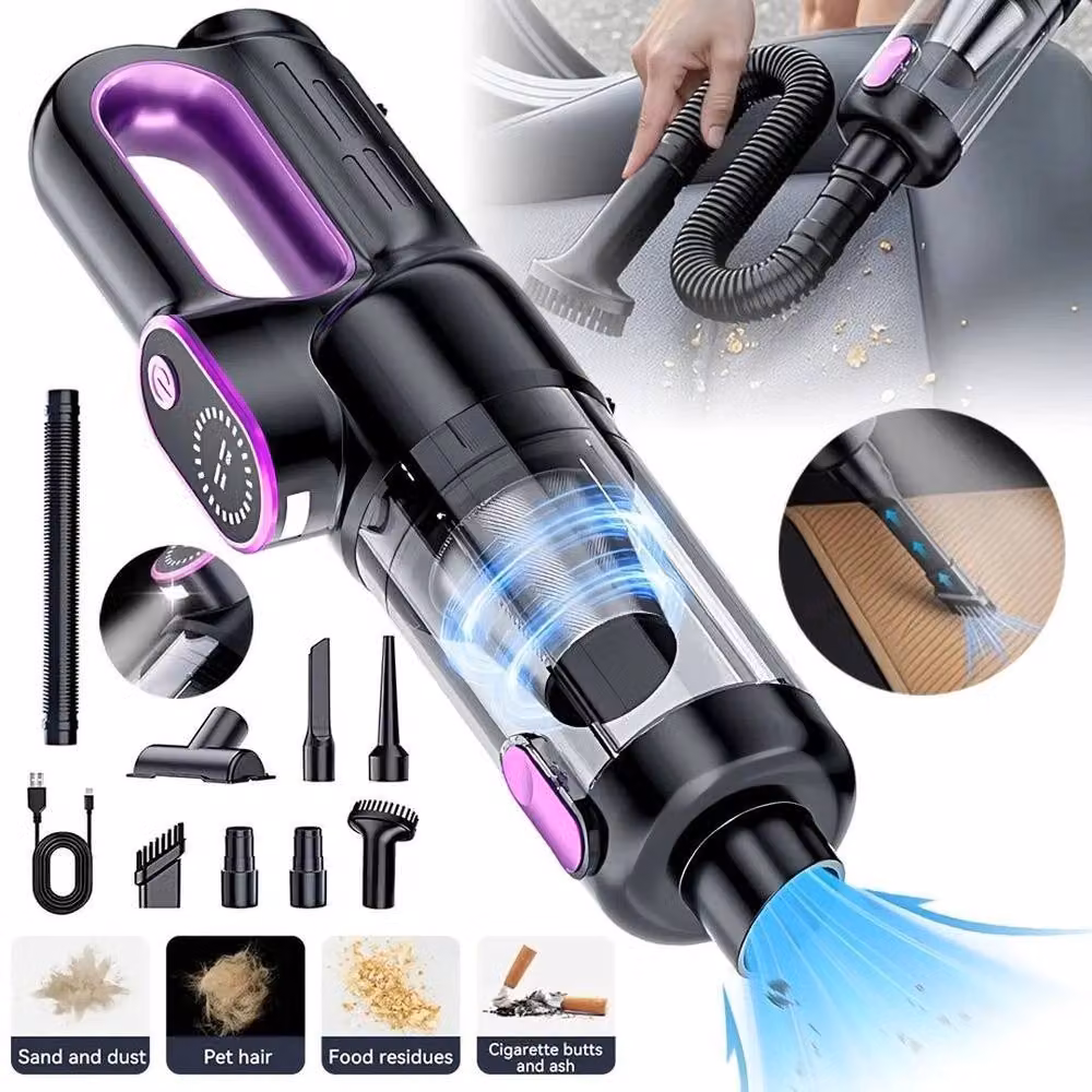 FLAVORA Cordless Stick Handheld Bagless Vacuum Cleaner in Black with Pet Hair Function – 3