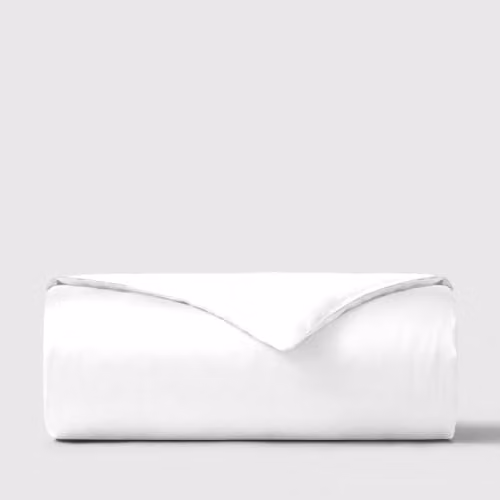 Bedable White Cotton Mako Sateen Duvet Cover, 460 Thread Count – 1