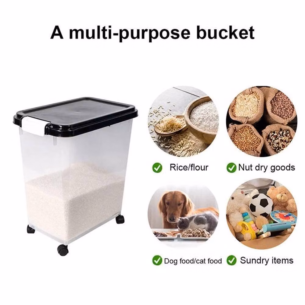 Nordara Black Airtight Pet Food Storage Container for 15 kg Dry Food – 4