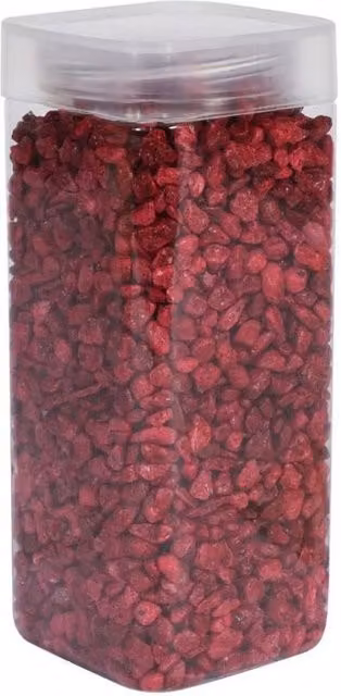 KDMD Dark Red Stone Pebbles in Square Jars, 900g per jar, 3 Pack – 1