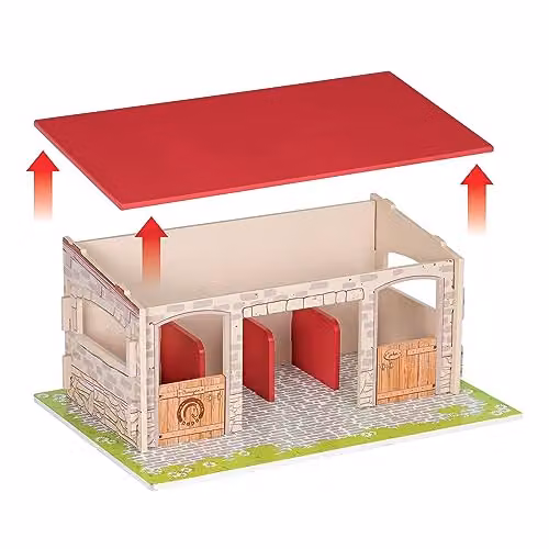 Papo Equestrian World Horse Box Toy for Kids, Multicolour, W: 40 cm, D: 27 cm, H: 18 cm