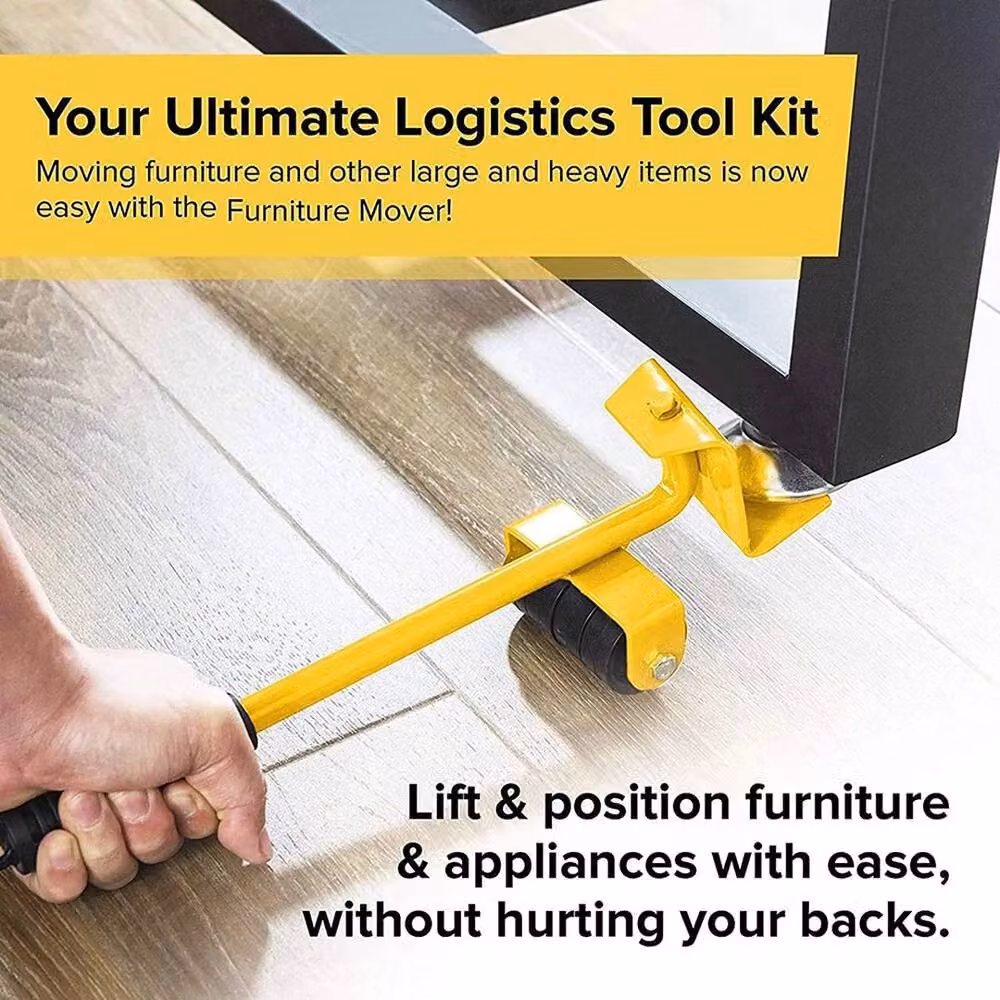 FLAVORA Yellow Heavy Furniture Lifter for Easy Moving, W: 52 cm – 3