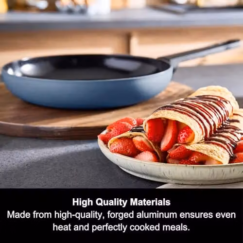 Morphy Richards Blue Aluminium Frying Pan with Ceramic Coating, Diameter: 24 cm – 3