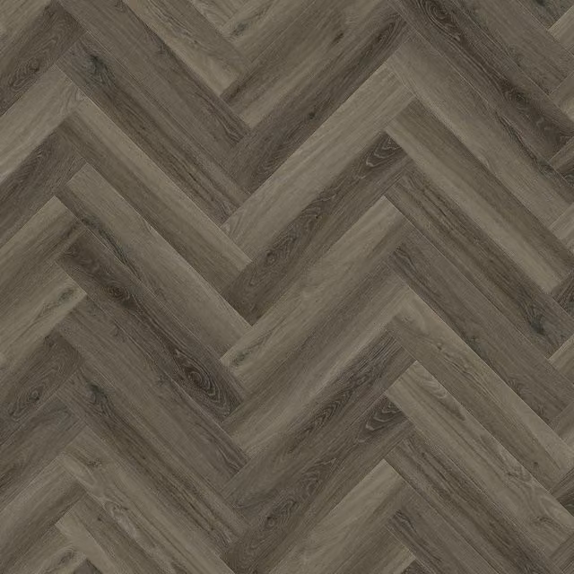 Guardian Click Wood Look Vinyl Flooring Tiles in Lexington Oak Herringbone, Brown, Pack of 20, W: 62.5 cm, H: 12.5 cm