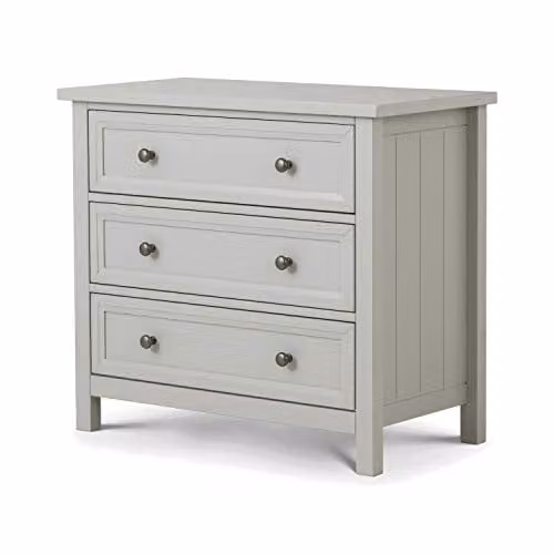 Julian Bowen Maine 3 Drawer Chest in Grey