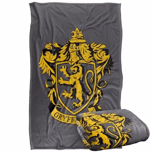 Warner Bros. Harry Potter Gryffindor Crest Super Soft Fleece Throw Blanket, Multicolour