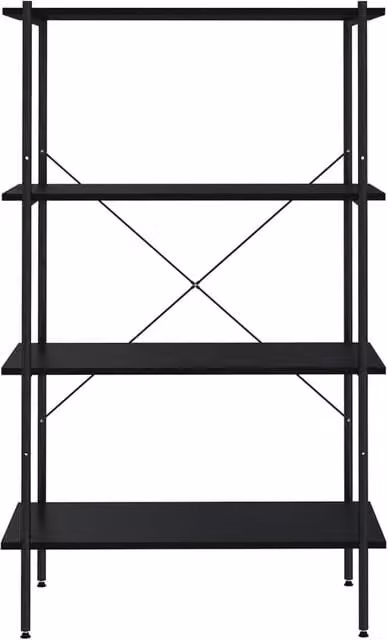 Berkfield Home Sturdy 4-Tier Shelving Unit in Black, W/D/H: 80 x 40 x 130 cm – 1