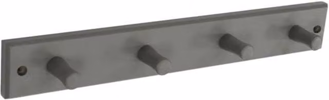 Securit Grey Wood Wall-Mounted Hook Rail – 1