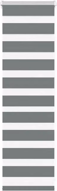 Berkfield Home Zebra Blind in Dark Grey Polyester, W: 45 cm, H: 100 cm – 1