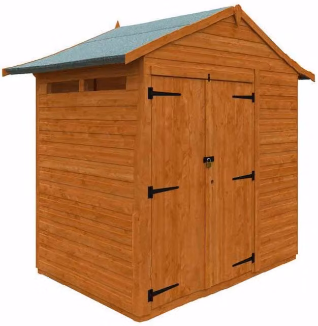 Buttercup Farm Flex Apex Security Double Door Chicken Coop in Burnt Orange, L123.8 x W175 x H233.2 cm